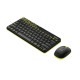 Logitech MK240 Klavye Kablosuz Set Siyah/Sarı (920-008214)